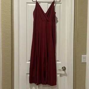 Dark Red/Maroon Jumpsuit 3XL SHEIN
